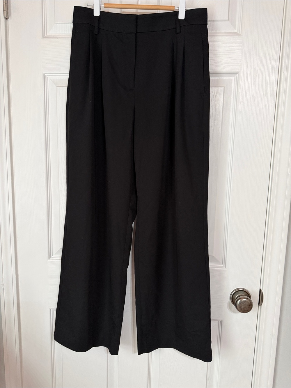Ann Taylor Black Wide-Leg Dress Pants